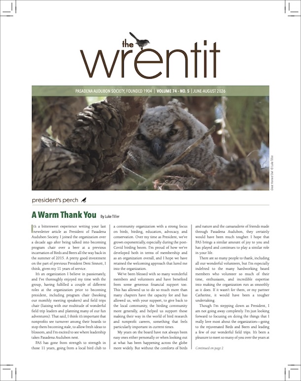 June 2026 Wrentit newsletter cover
